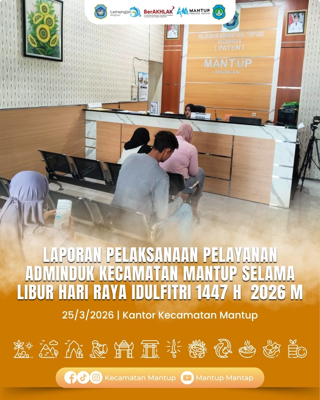 Foto: Laporan Pelaksanaan Pelayanan Adminduk Kecamatan Mantup Selama Libur Hari Raya Idulfitri 1447 H / 2026 M