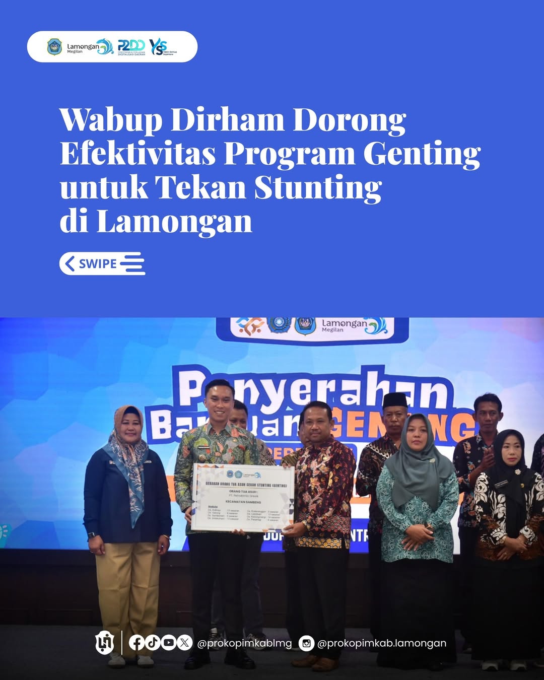 Foto: Wabup Dirham Dorong Efektivitas Program Genting untuk Tekan Stunting di Lamongan