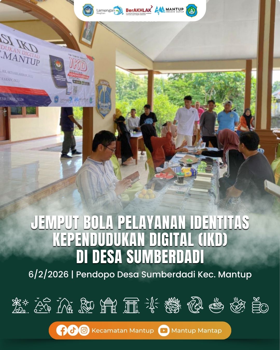 Foto: Jemput Bola Pelayanan Identitas Kependudukan Digital (IKD) di Desa Sumberdadi