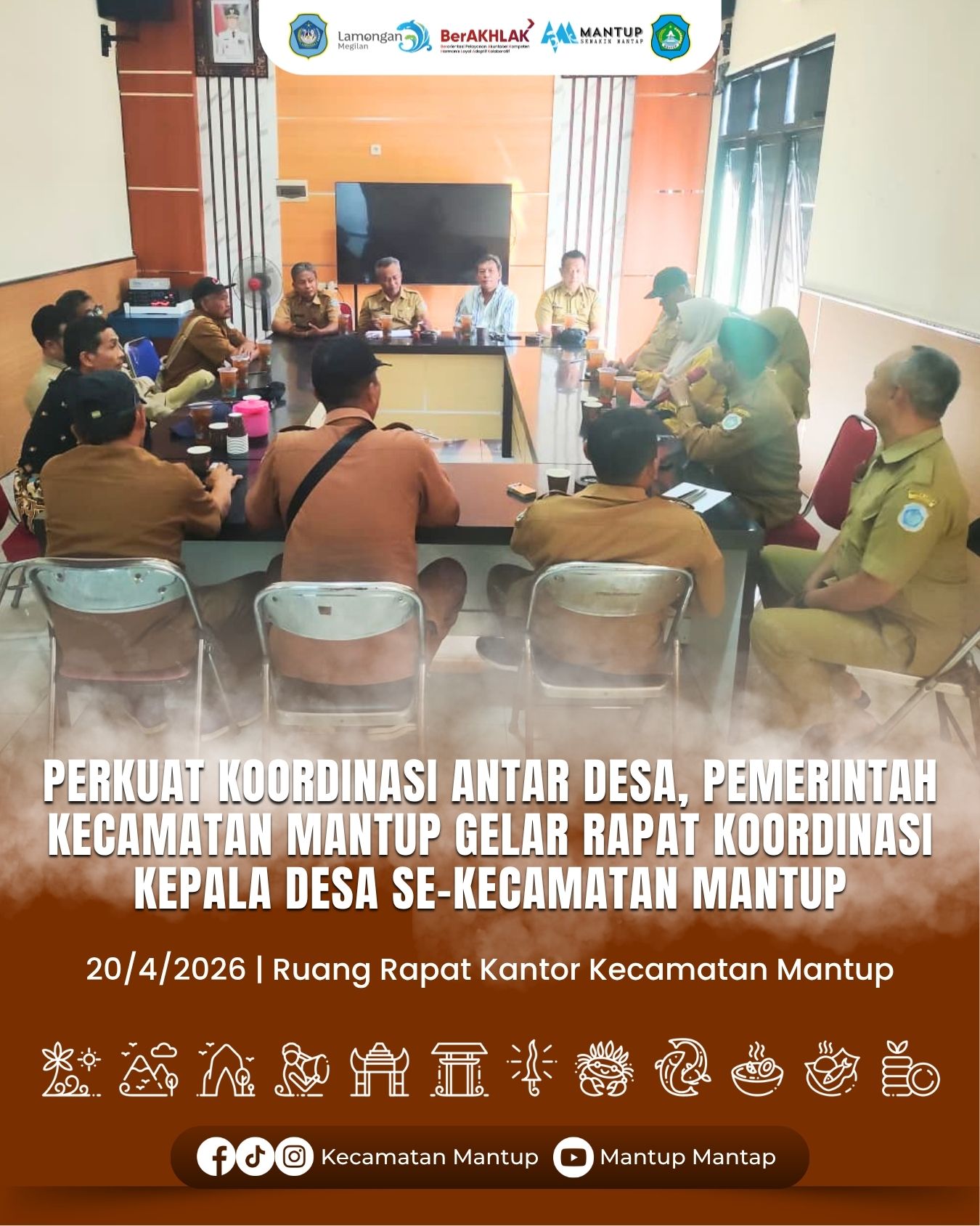 Foto: Perkuat Koordinasi Antar Desa, Pemerintah Kecamatan Mantup Gelar Rapat Koordinasi Kepala Desa se-Kecamatan Mantup