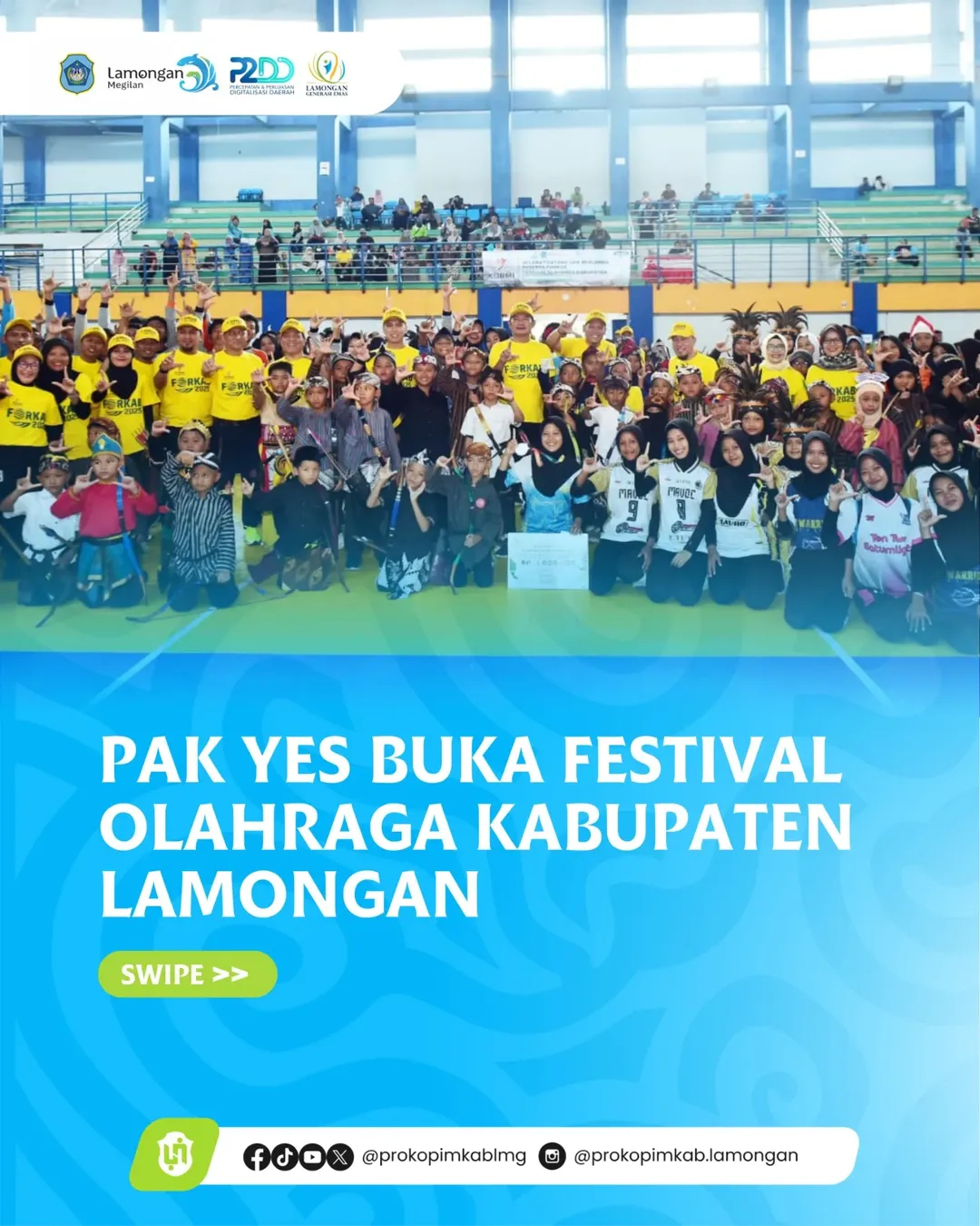 Foto: Pak Yes Buka Festival Olahraga Kabupaten Lamongan