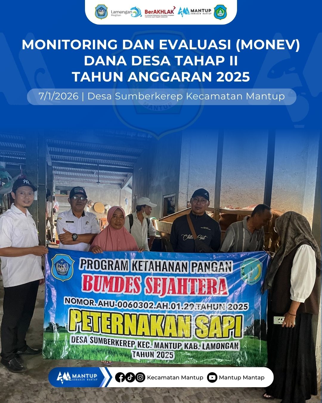 Foto: Monev Dana Desa Tahap II Tahun Anggaran 2025 di Desa Sumberkerep Kecamatan Mantup