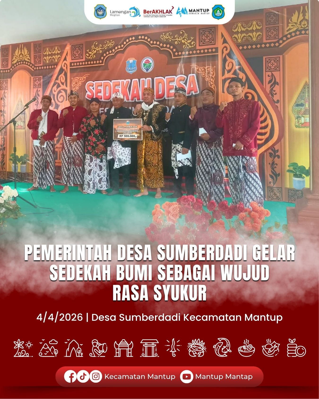 Pemerintah Desa Sumberdadi Gelar Sedekah Bumi sebagai Wujud Rasa Syukur