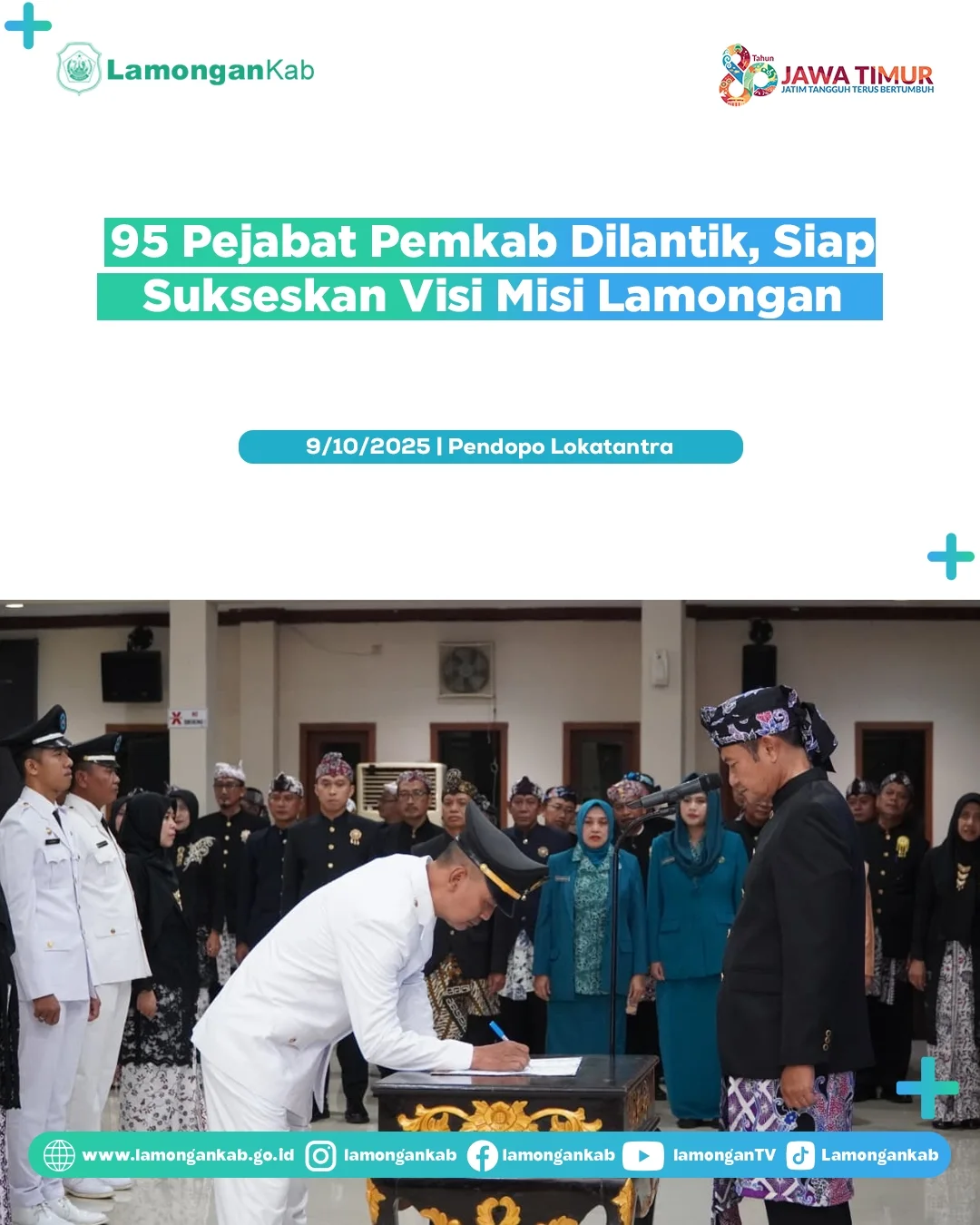Foto: 95 Pejabat Pemkab Dilantik, Siap Sukseskan Visi Misi Lamongan