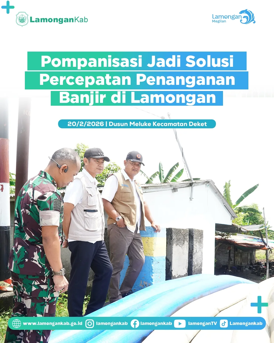 Foto: Pompanisasi Jadi Solusi Percepatan Penanganan Banjir di Lamongan