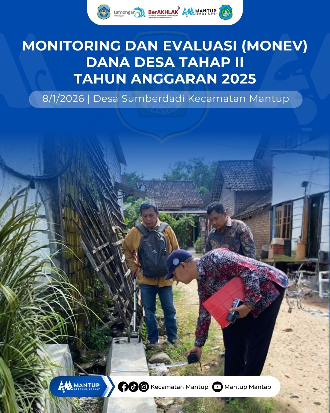 Foto: Monev Dana Desa Tahap II Tahun Anggaran 2025 di Desa Sumberdadi Kecamatan Mantup