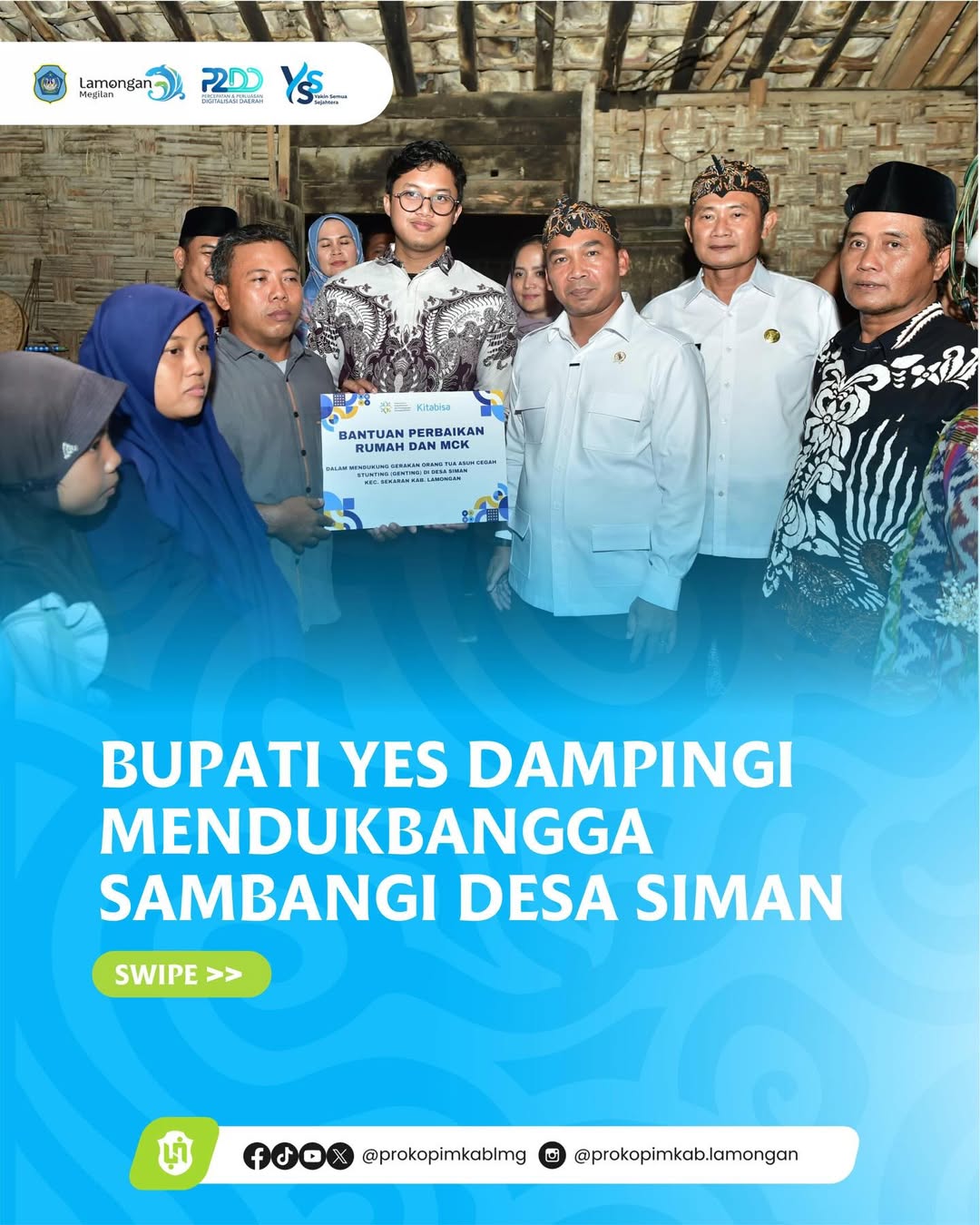 Foto: Bupati Yes Dampingi Mendukbangga Sambangi Desa Siman