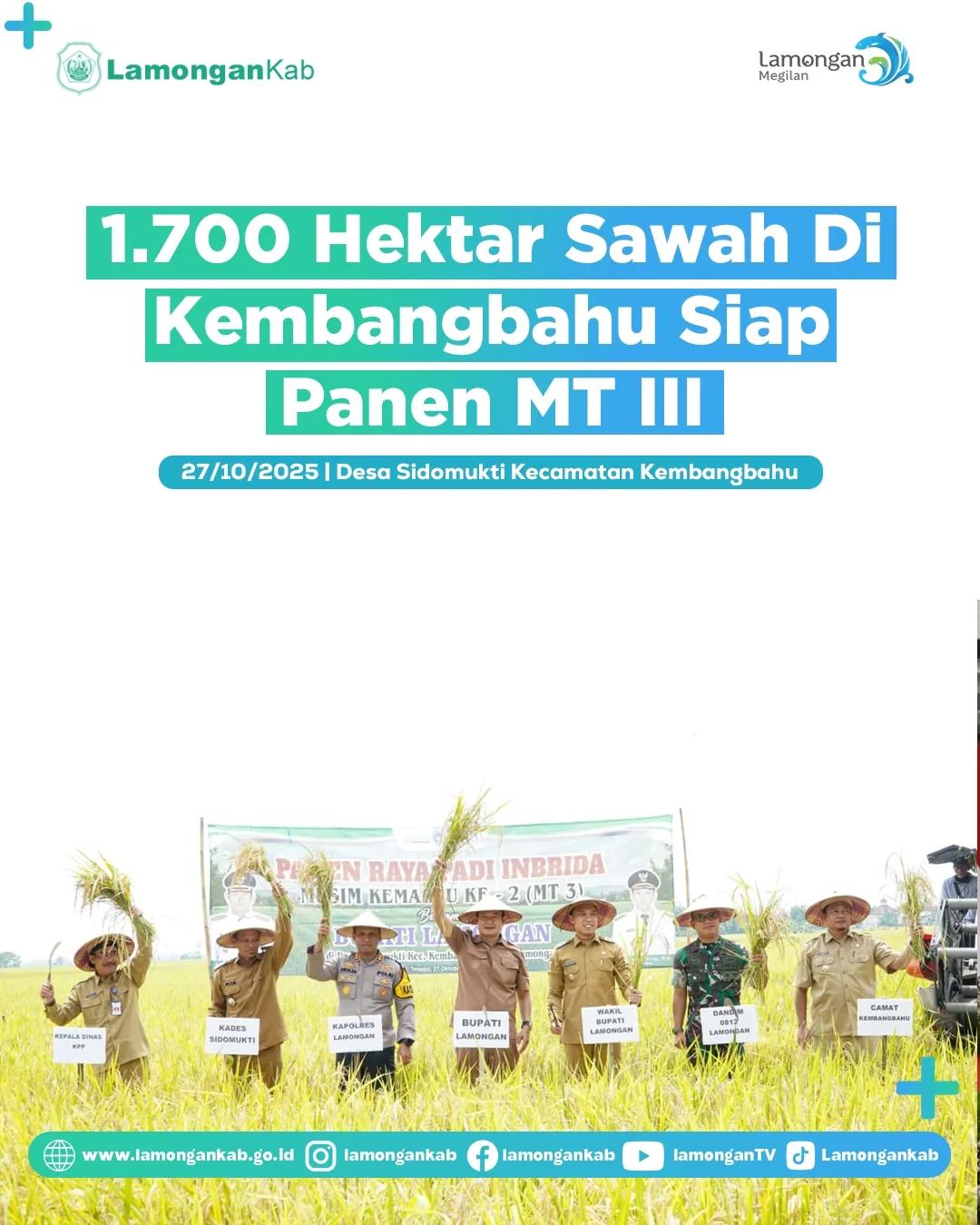 Foto: 1.700 Hektar Sawah di Kembangbahu Siap Panen MT III