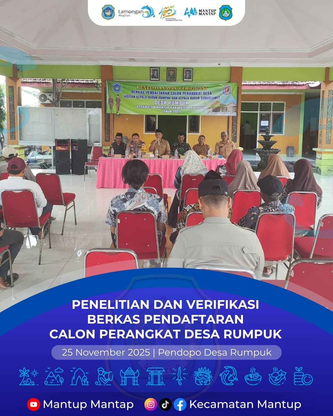 Foto: Penelitian dan Verifikasi Berkas Pendaftaran Calon Perangkat Desa Rumpuk