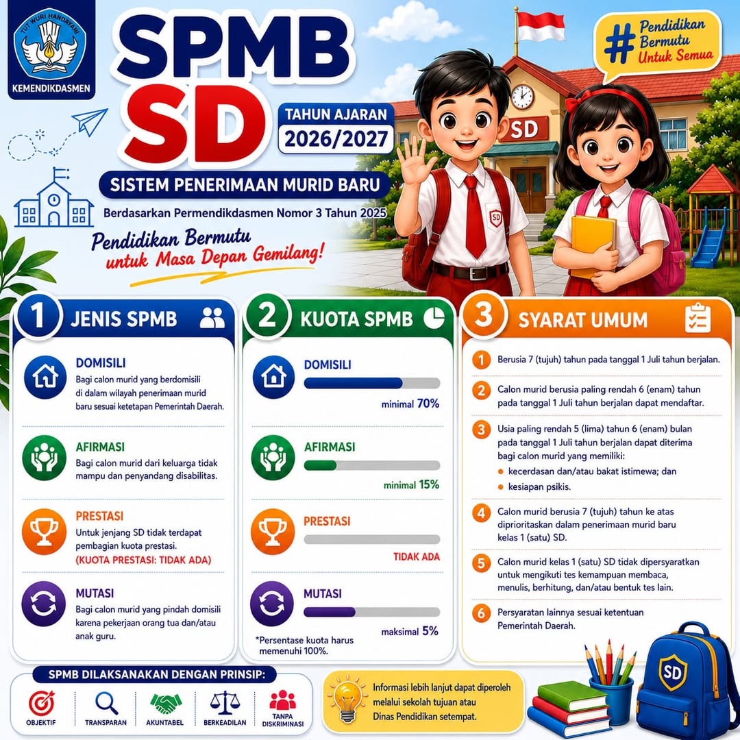 Foto: 📚 SPMB SD Tahun Ajaran 2026/2027