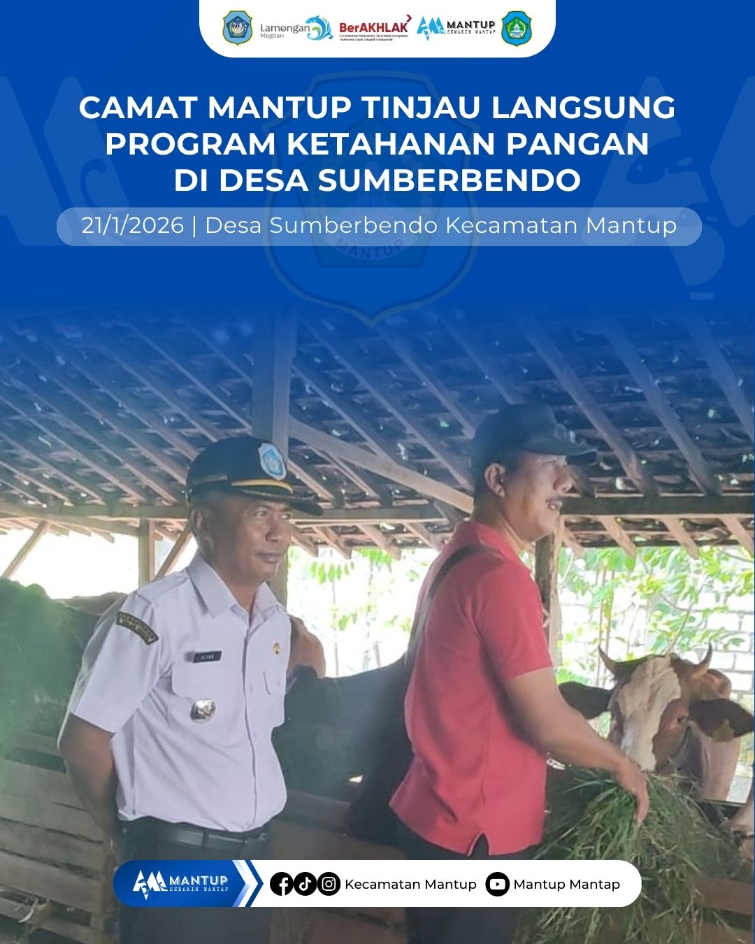 Foto: Camat Mantup Tinjau Langsung Program Ketahanan Pangan di Desa Sumberbendo