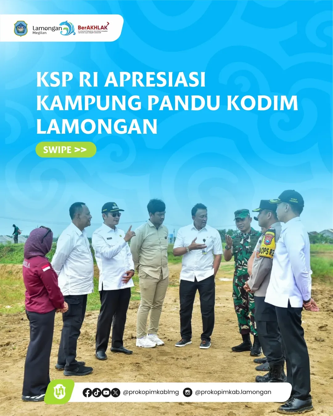 Foto: KSP RI Apresiasi Kampung Pandu Kodim Lamongan