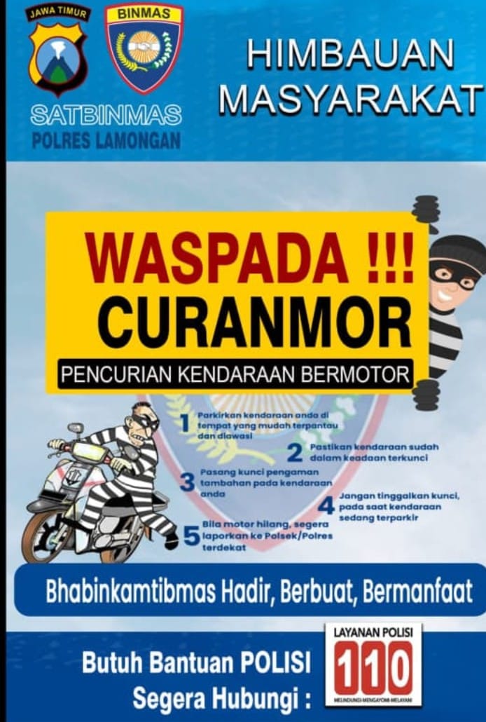 Foto: Waspada Tindak Pidana Pencurian Kendaraan Bermotor (Curanmor)