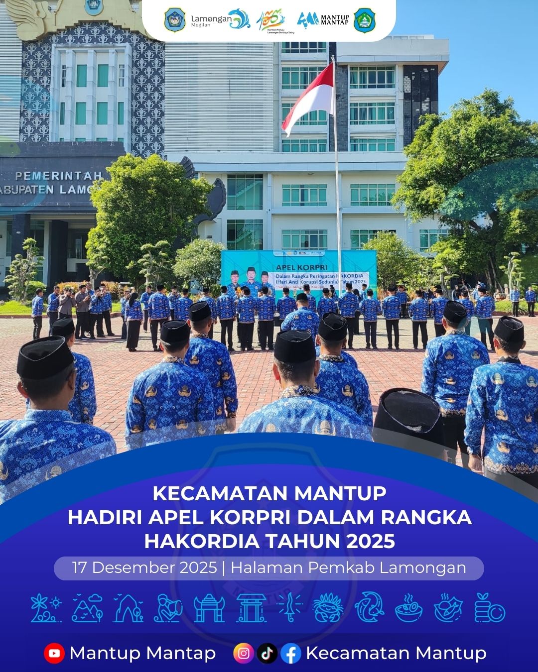 Foto: Kecamatan Mantup Hadiri Apel Korpri Dalam Rangka HAKORDIA Tahun 2025