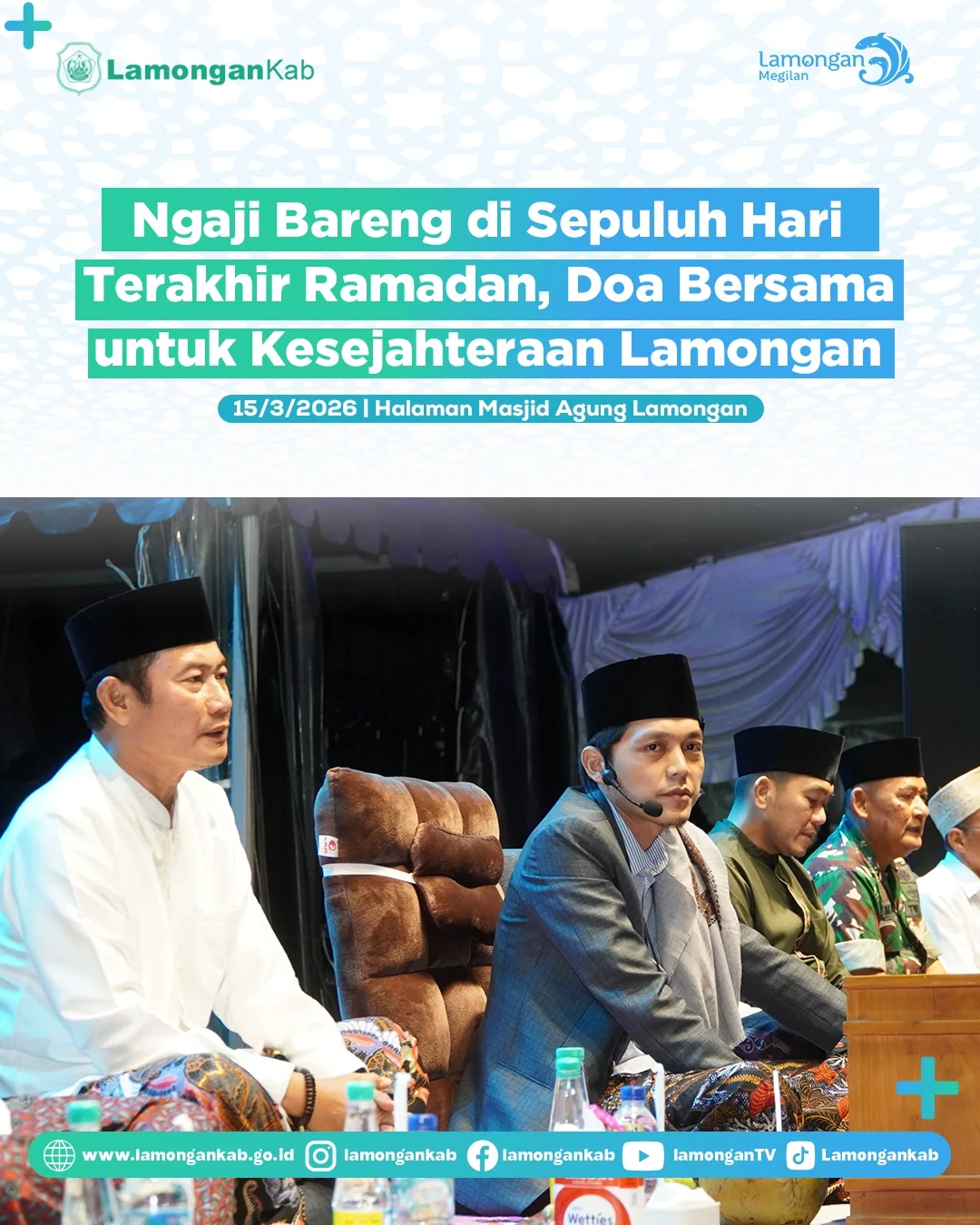 Foto: Ngaji Bareng di Sepuluh Hari Terakhir Ramadan, Doa Bersama Untuk Kesejahteraan Lamongan