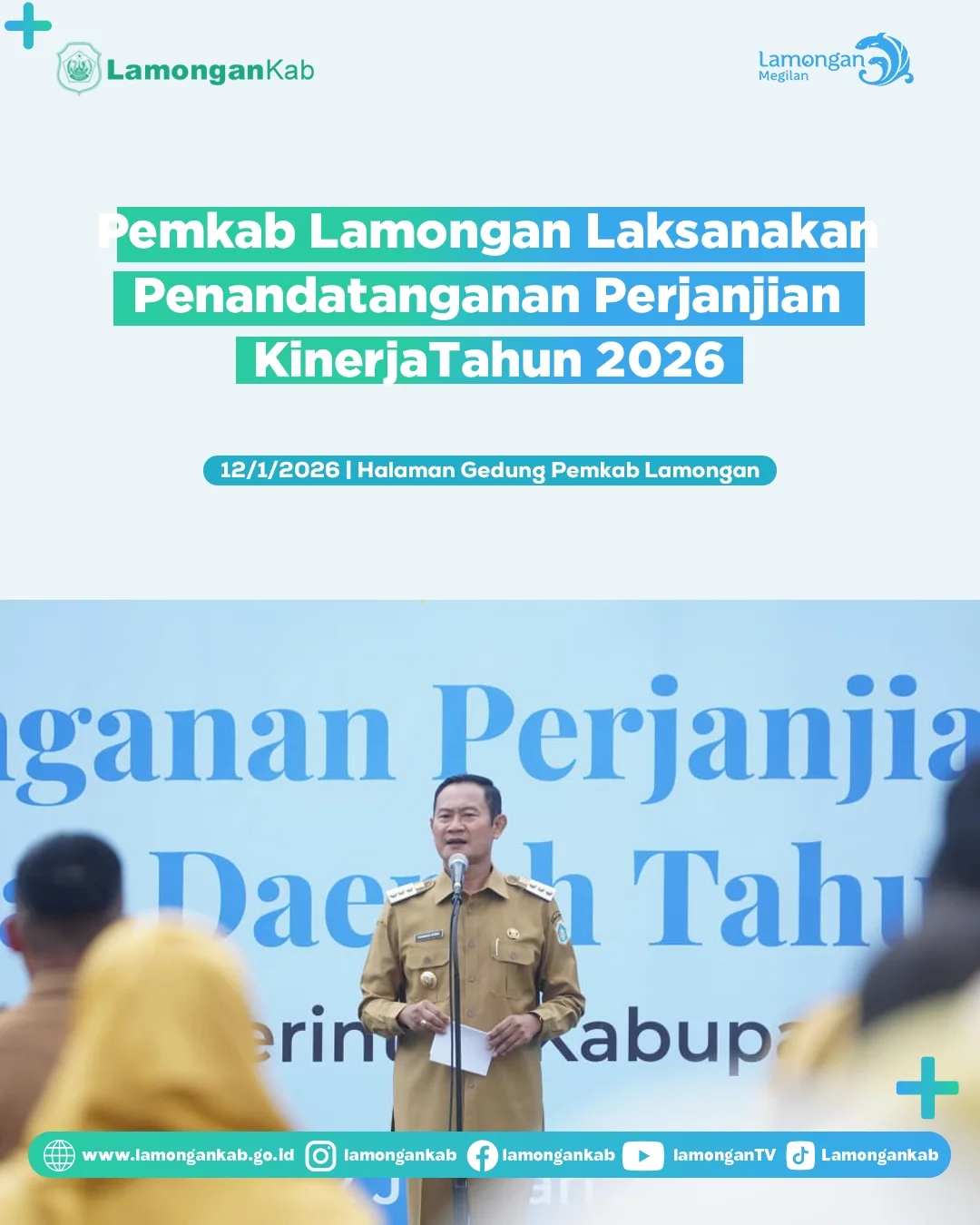 Foto: ‎Pemkab Lamongan Laksanakan Penandatanganan Perjanjian Kinerja Tahun 2026