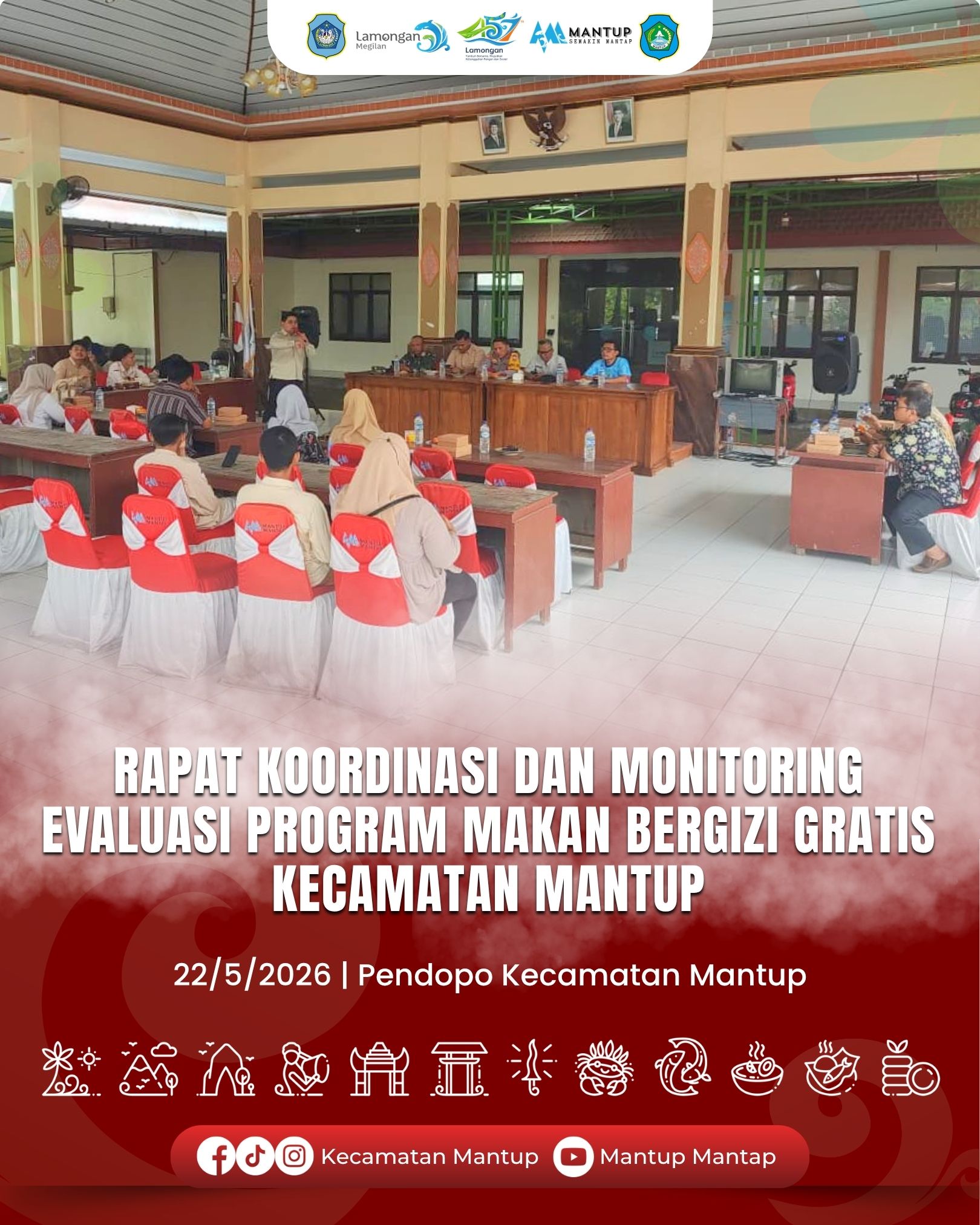 Rapat Koordinasi dan Monitoring Evaluasi Program MBG Kecamatan Mantup