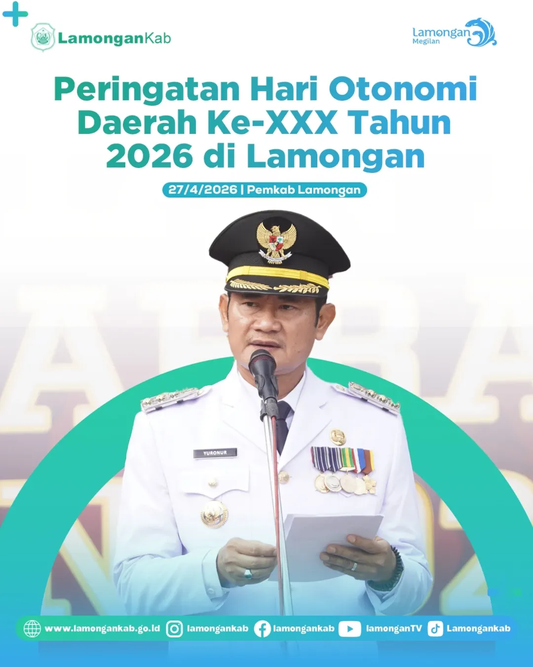 Foto: Peringatan Hari Otonomi Daerah Ke-XXX Tahun 2026 di Lamongan