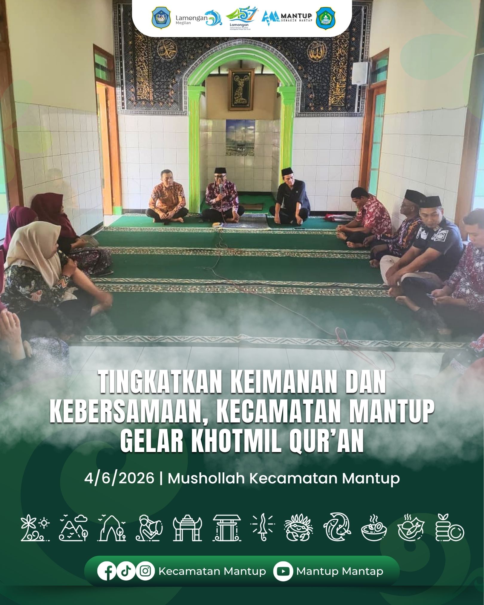 Foto: Tingkatkan Keimanan dan Kebersamaan, Kecamatan Mantup Gelar Khotmil Qur’an