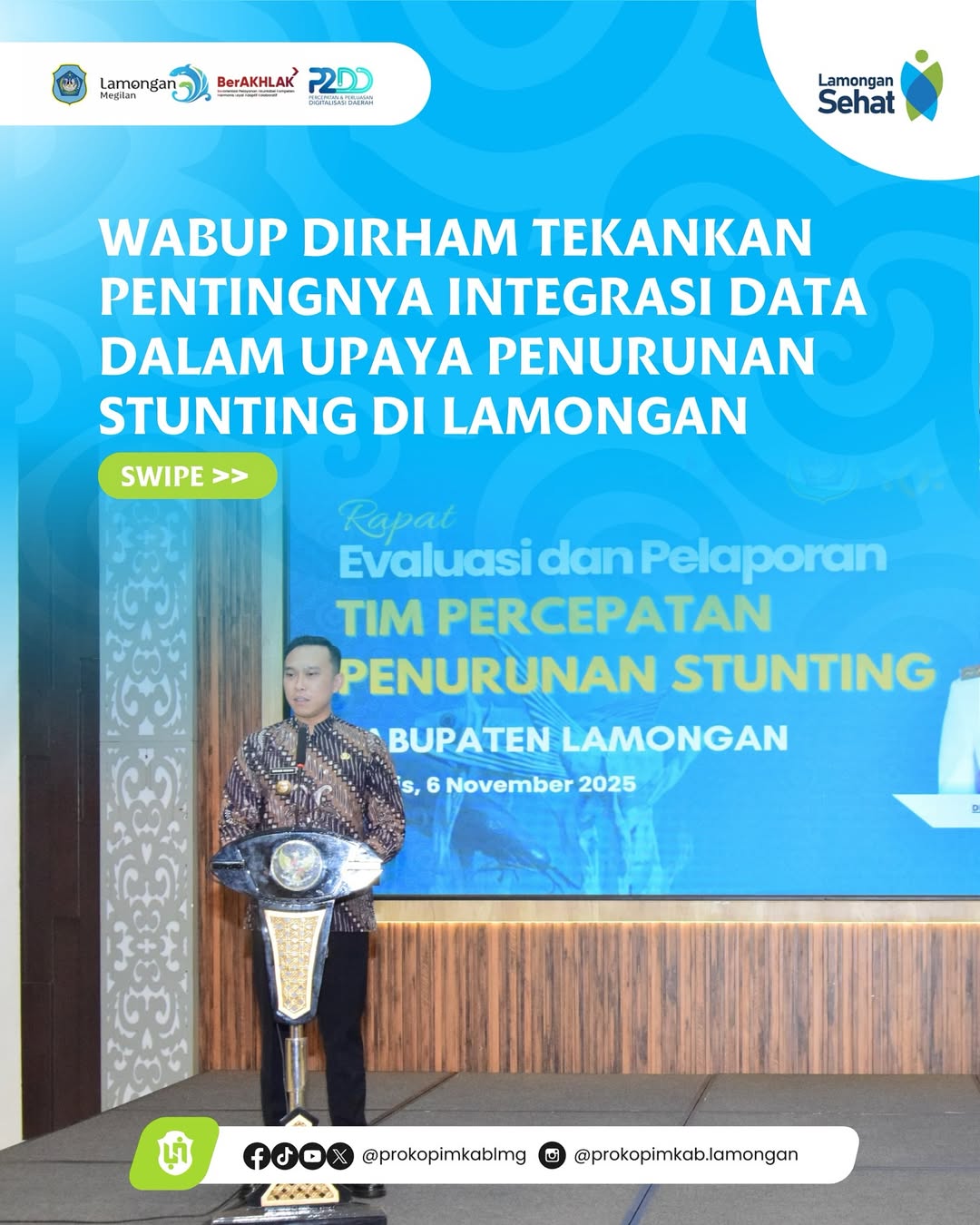 Foto: Wabup Dirham Tekankan Pentingnya Integrasi Data dalam Upaya Penurunan Stunting di Lamongan