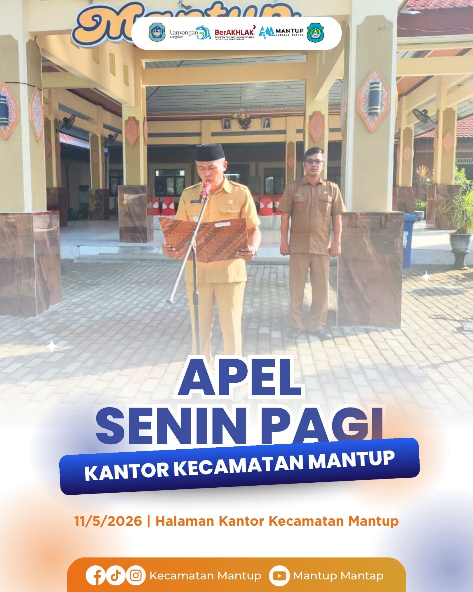 Foto: Apel Senin Pagi, Camat Mantup Tekankan Peningkatan Komunikasi Dalam Bekerja