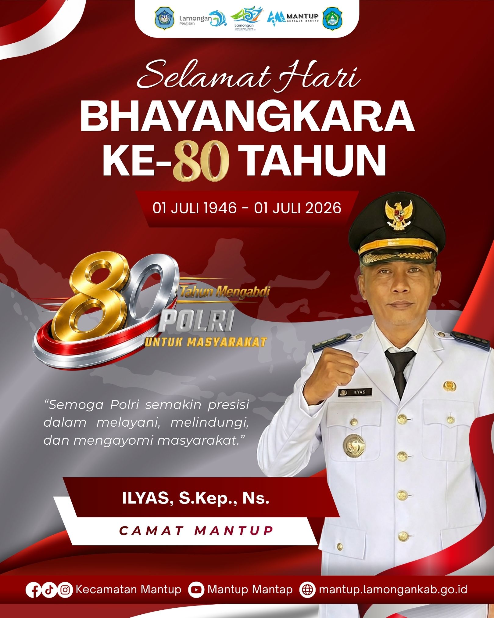 Dirgahayu Kepolisian Negara Republik Indonesia ke-80
