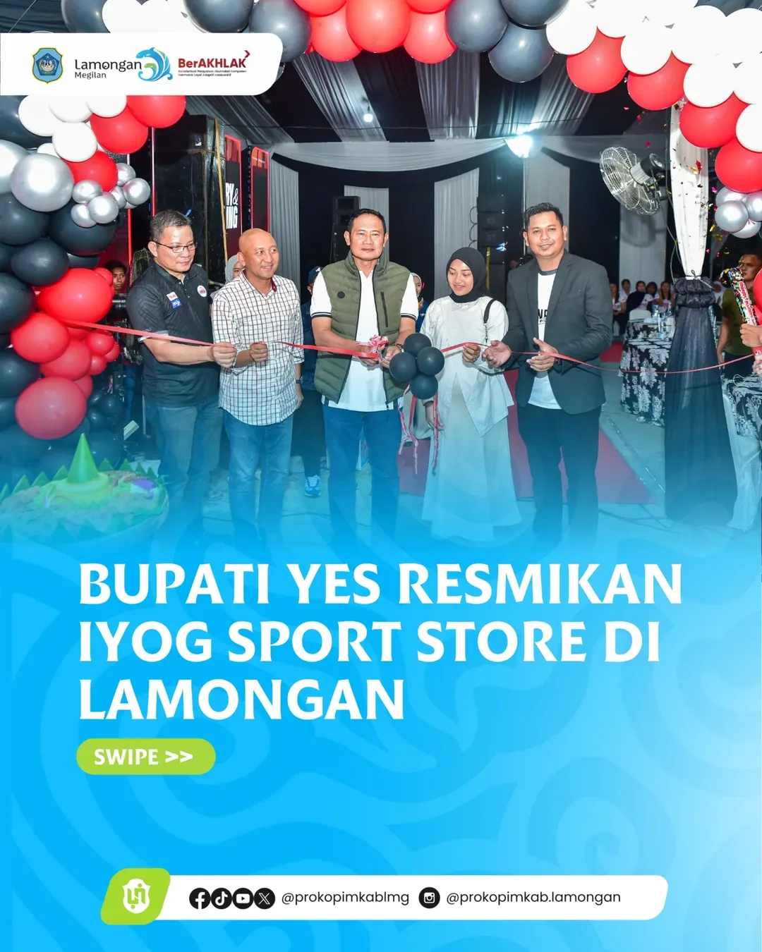 Foto: Bupati Yes Resmikan IYOG Sport Store di Lamongan