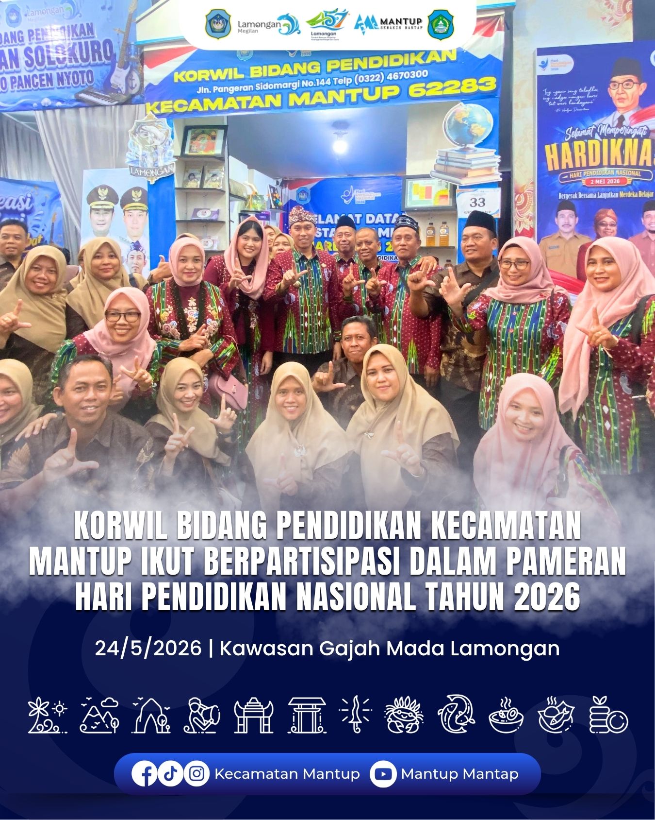 Foto: Korwil Bidang Pendidikan Kecamatan Mantup Ikut Berpartisipasi Dalam Pameran Hari Pendidikan Nasional Tahun 2026