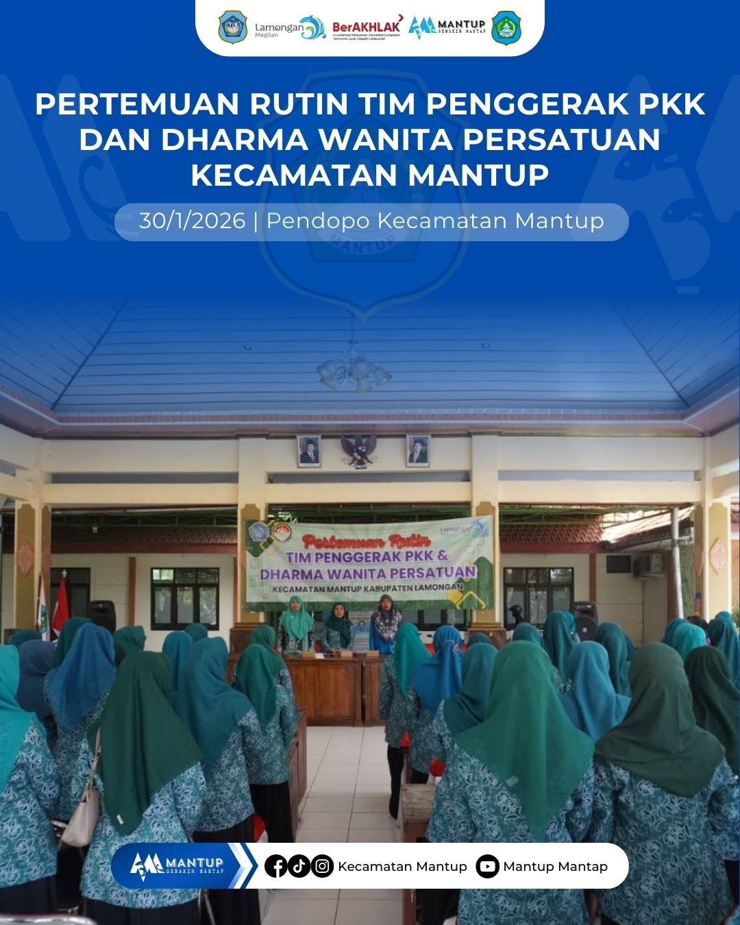 Foto: Pertemuan Rutin TP PKK dan Dharma Wanita Persatuan Kecamatan Mantup