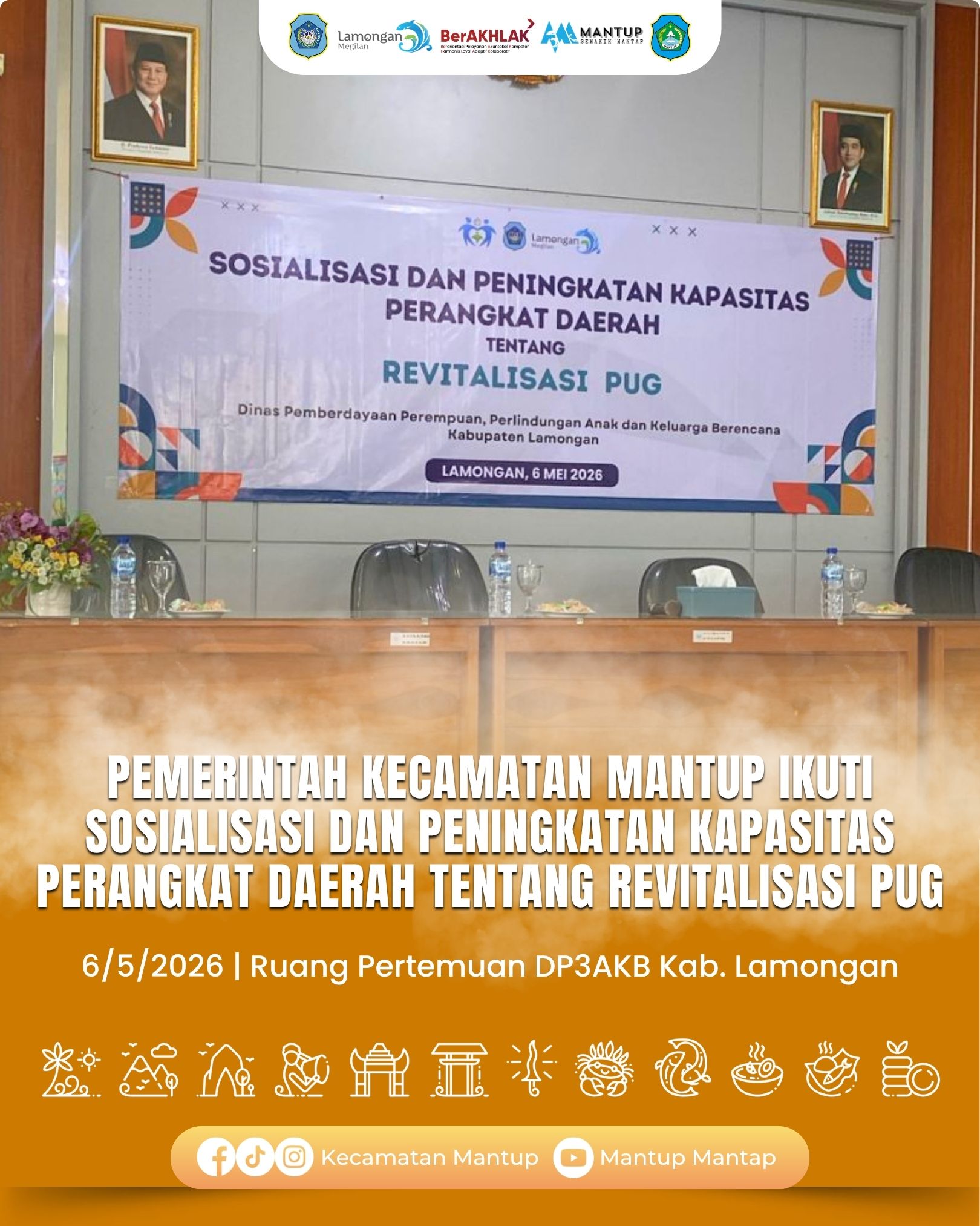 Foto: Pemerintah Kecamatan Mantup Ikuti Sosialisasi dan Peningkatan Kapasitas Perangkat Daerah Tentang Revitalisasi PUG