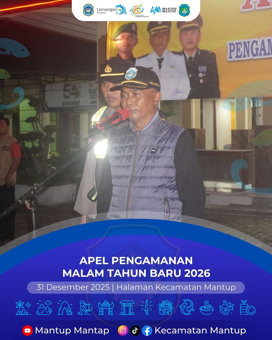 Foto: Apel Pengamanan Malam Tahun Baru 2026 di Kecamatan Mantup