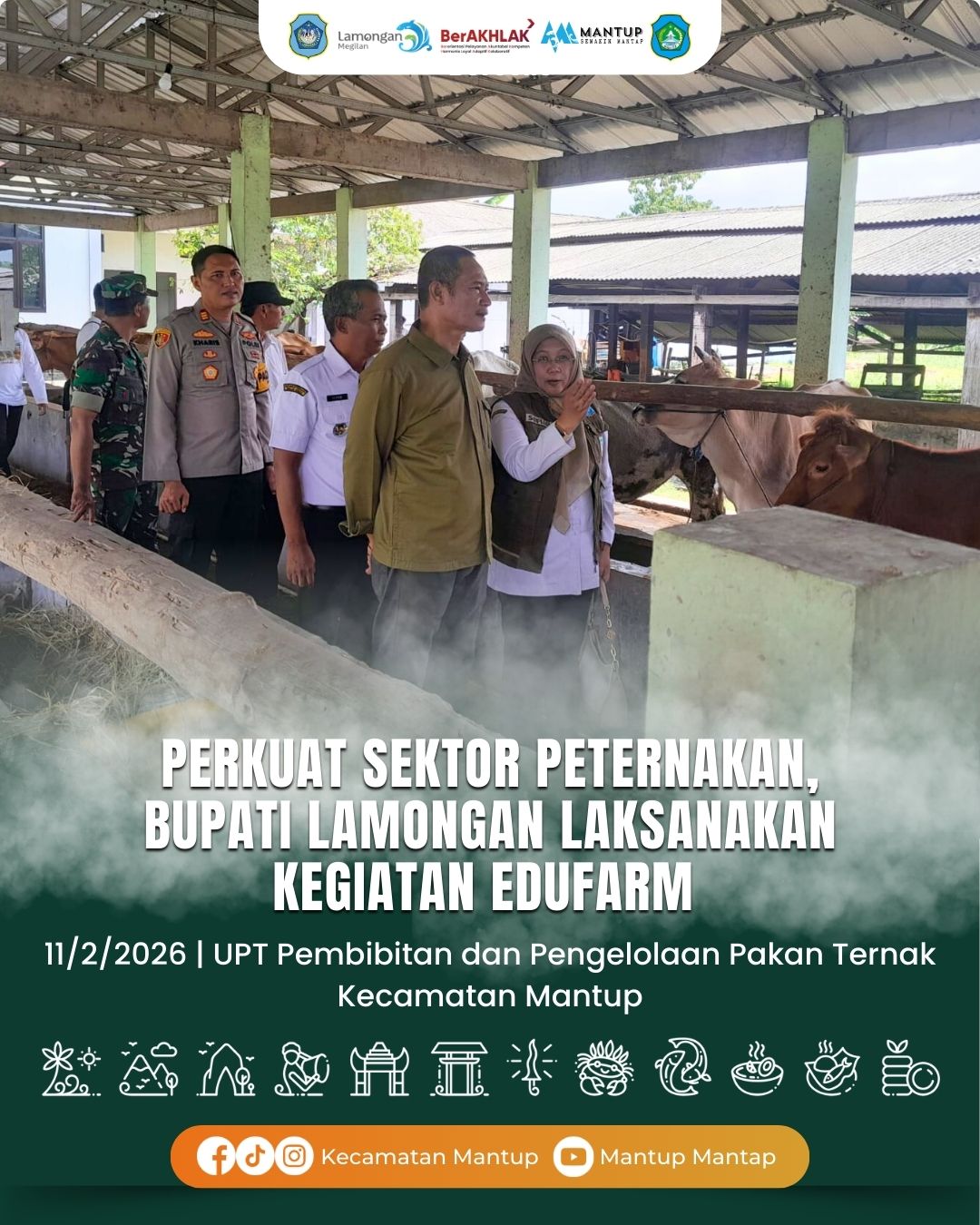 Foto: Perkuat Sektor Peternakan, Bupati Lamongan Laksanakan kegiatan Edufarm