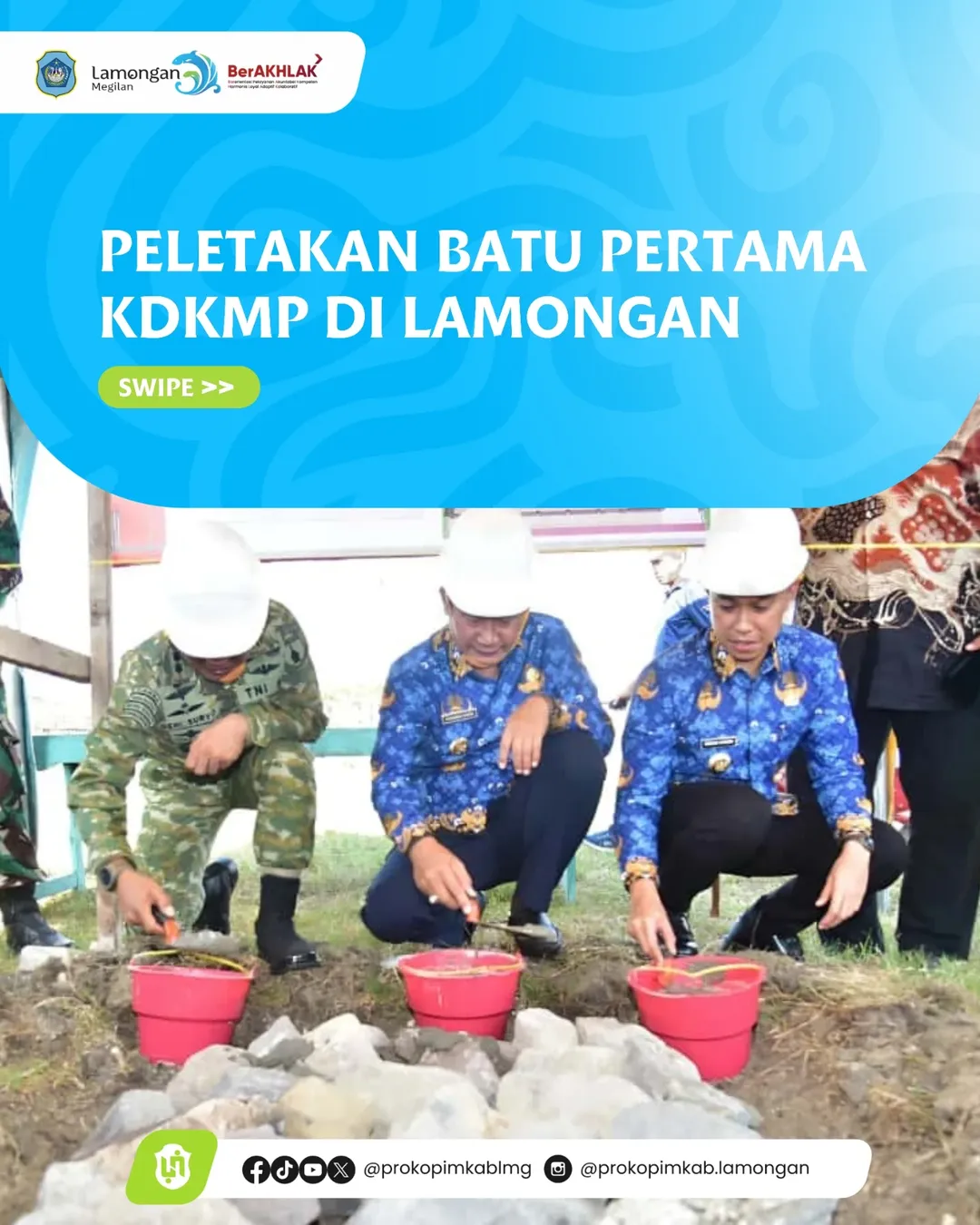 Foto: Peletakan Batu Pertama KDKMP di Lamongan