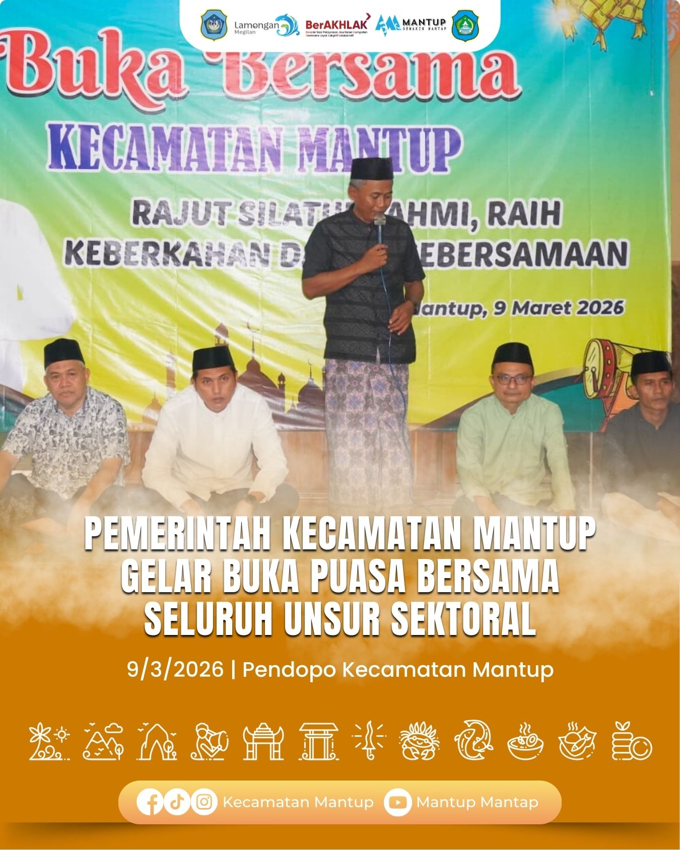 Foto: Pemerintah Kecamatan Mantup Gelar Buka Puasa Bersama Seluruh Unsur Sektoral