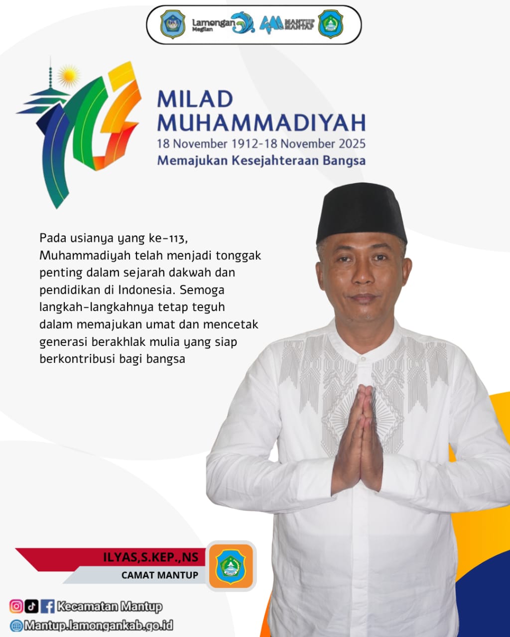 Foto: Selamat Milad ke-113 Muhammadiyah Tahun 2025