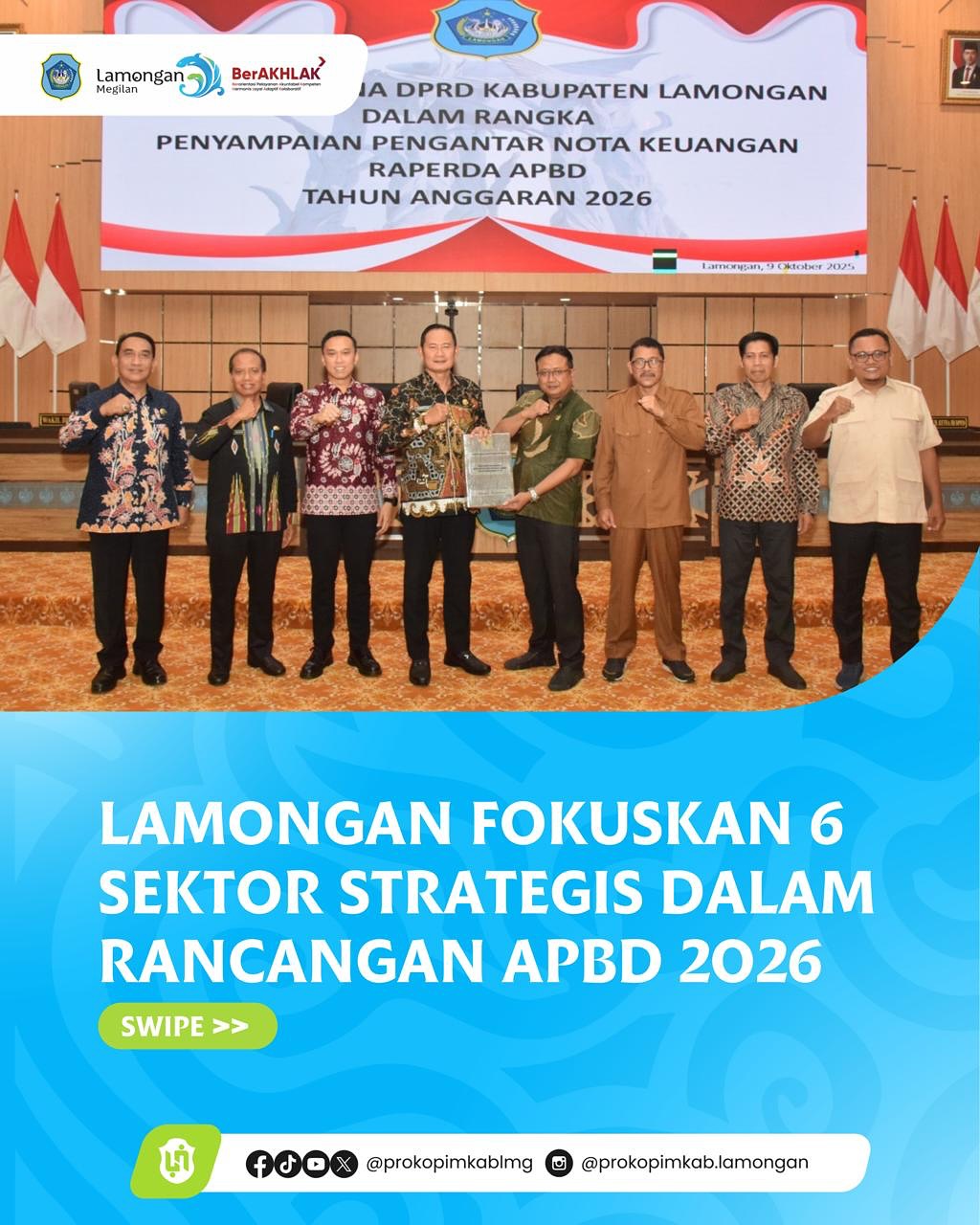 Foto: Lamongan Fokuskan 6 Sektor Strategis dalam Rancangan APBD 2026