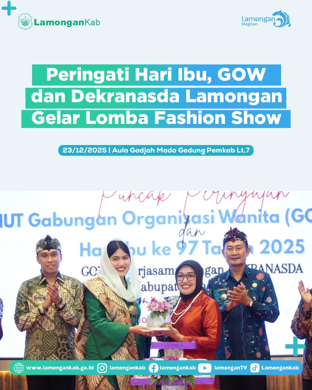 Foto: Peringatan Hari Ibu, GOW dan Dekranasda Lamongan Gelar Lomba Fashion Show
