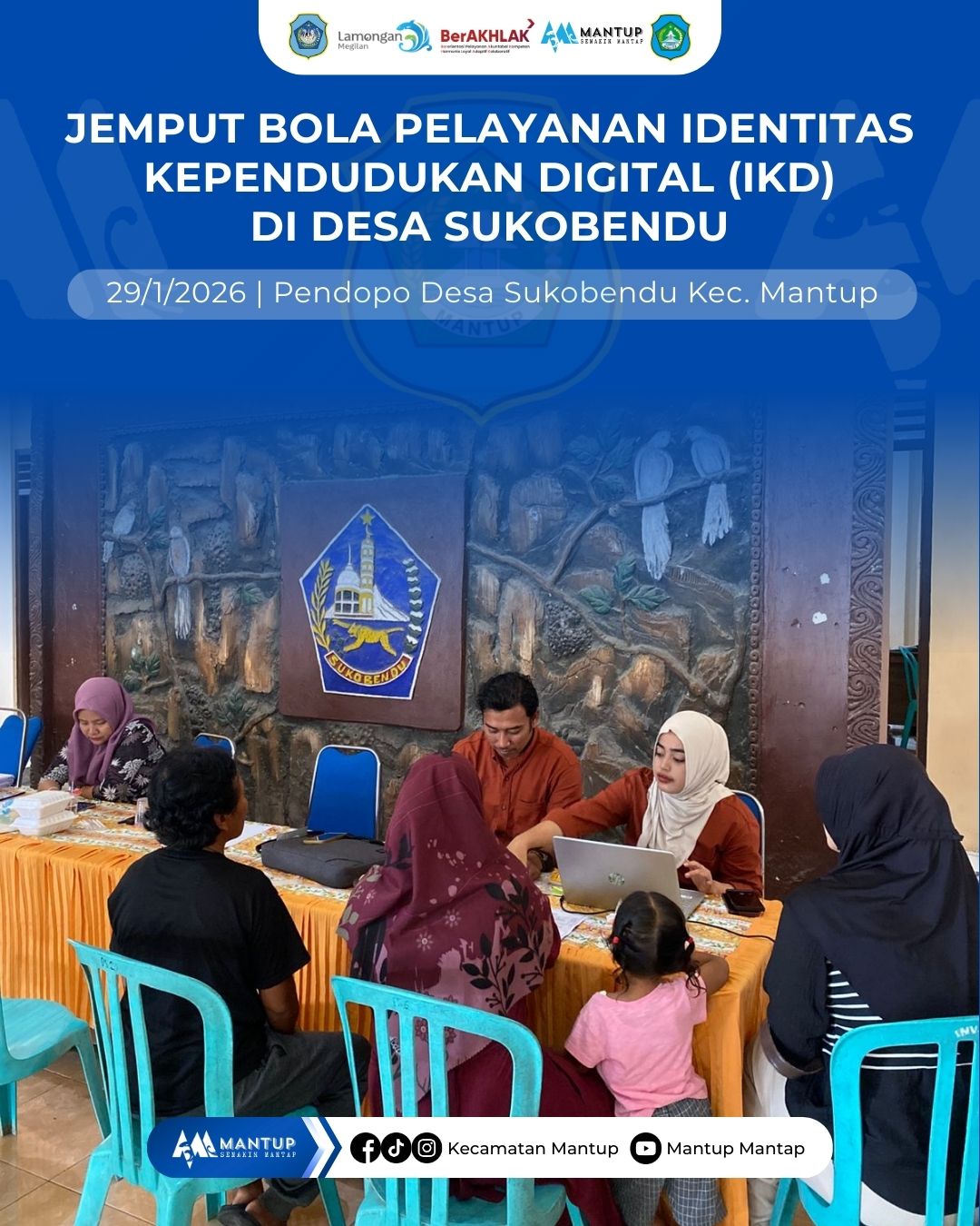 Foto: Jemput Bola Pelayanan Identitas Kependudukan Digital (IKD) di Desa Sukobendu