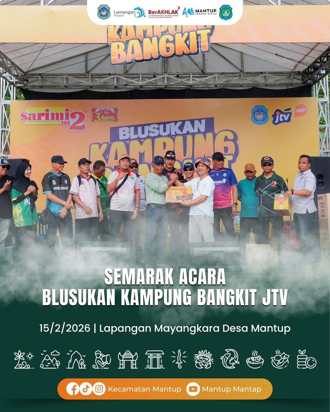 Foto: Semarak Acara Blusukan Kampung Bangkit JTV di Desa Mantup Kecamatan Mantup