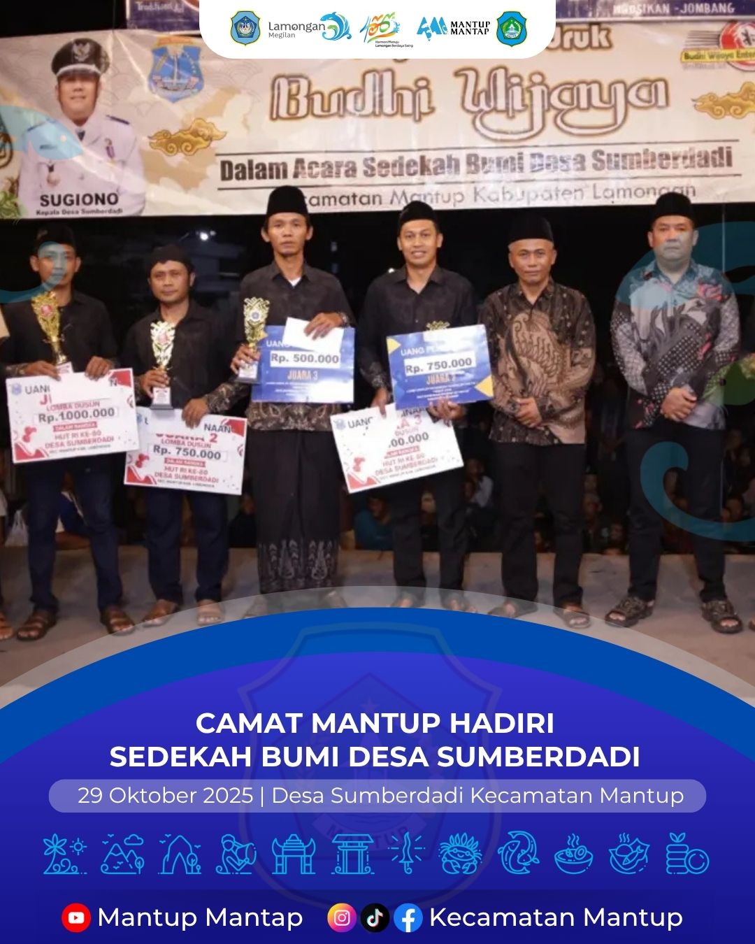 Foto: Camat Mantup Hadiri Sedekah Bumi Desa Sumberdadi
