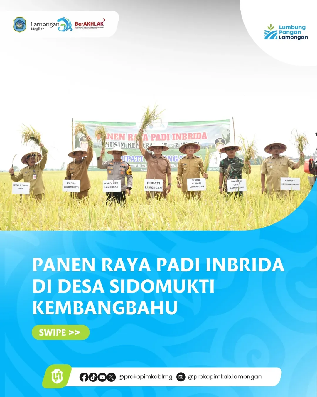 Foto: Panen Raya Padi Inbrida di Desa Sidomukti Kembangbahu