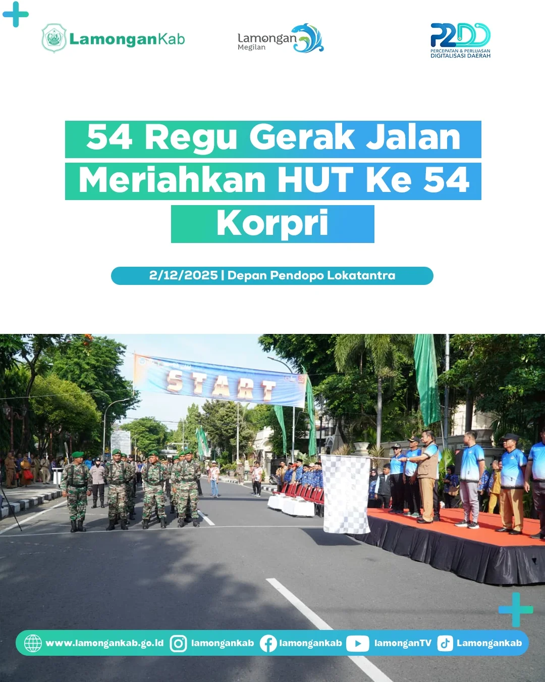 Foto: 54 Regu Gerak Jalan Meriahkan HUT Ke 54 Korpri