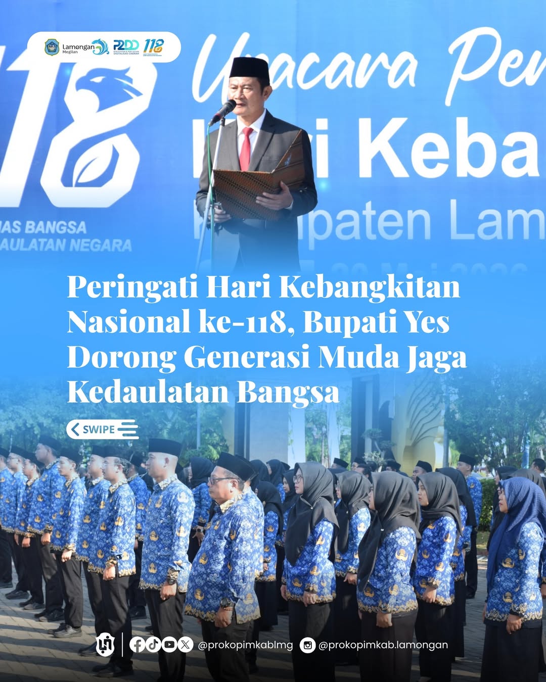 Foto: Peringati Hari Kebangkitan Nasional ke-118, Bupati Yes Dorong Generasi Muda Jaga Kedaulatan Bangsa