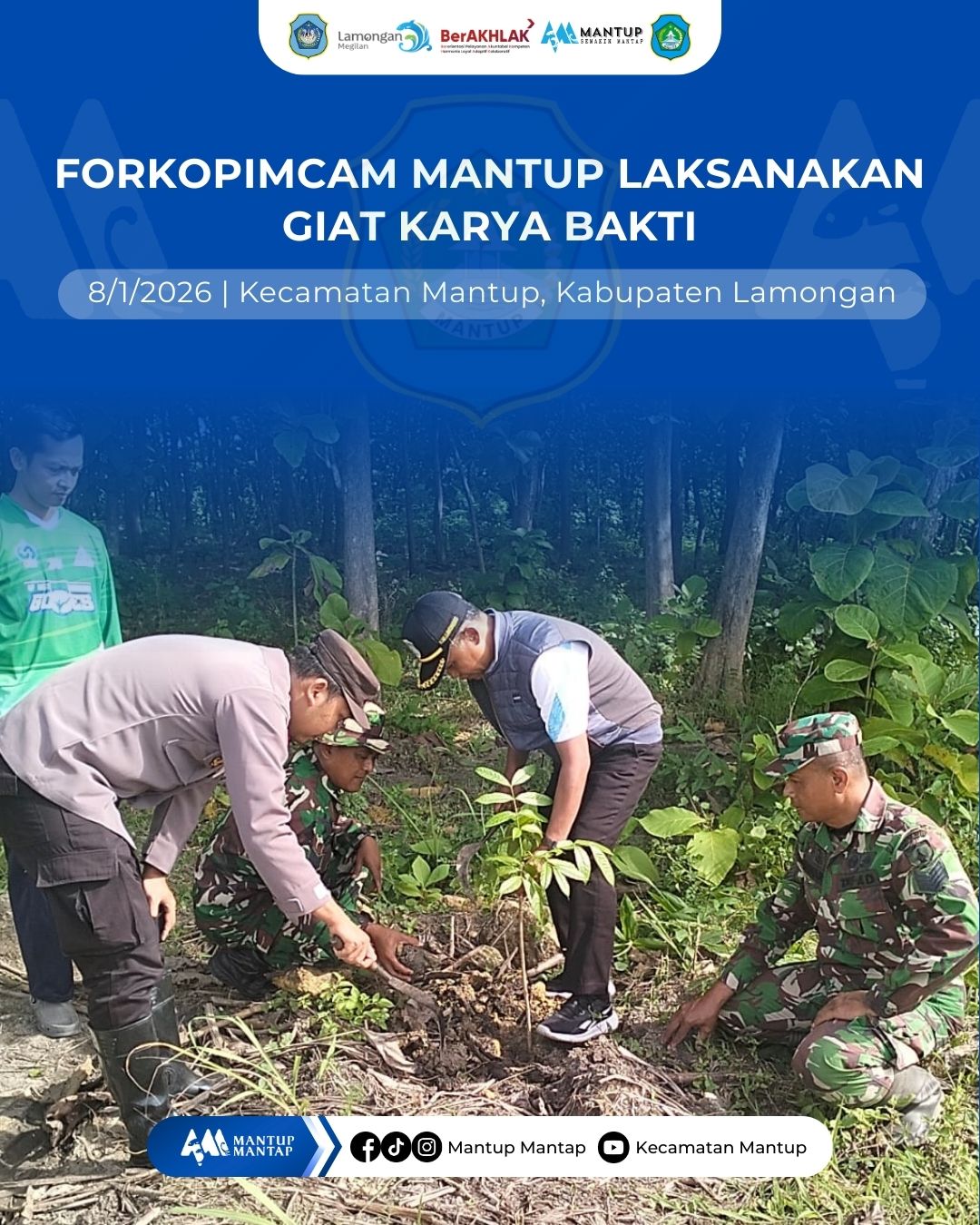 Foto: Forkopimcam Mantup Laksanakan Giat Karya Bakti