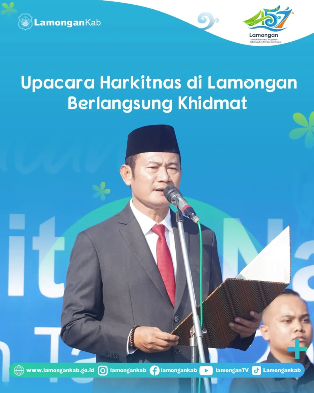 Foto: Upacara Harkitnas di Lamongan Berlangsung Khidmat