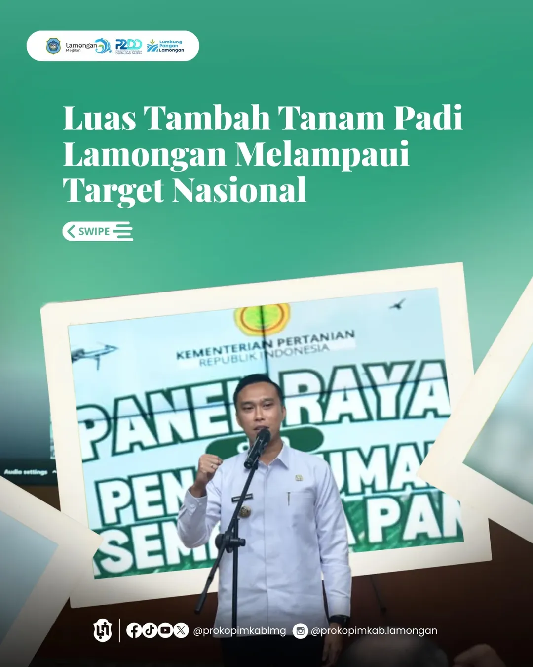 Foto: Luas Tambah Tanam Padi Lamongan Melampaui Target Nasional