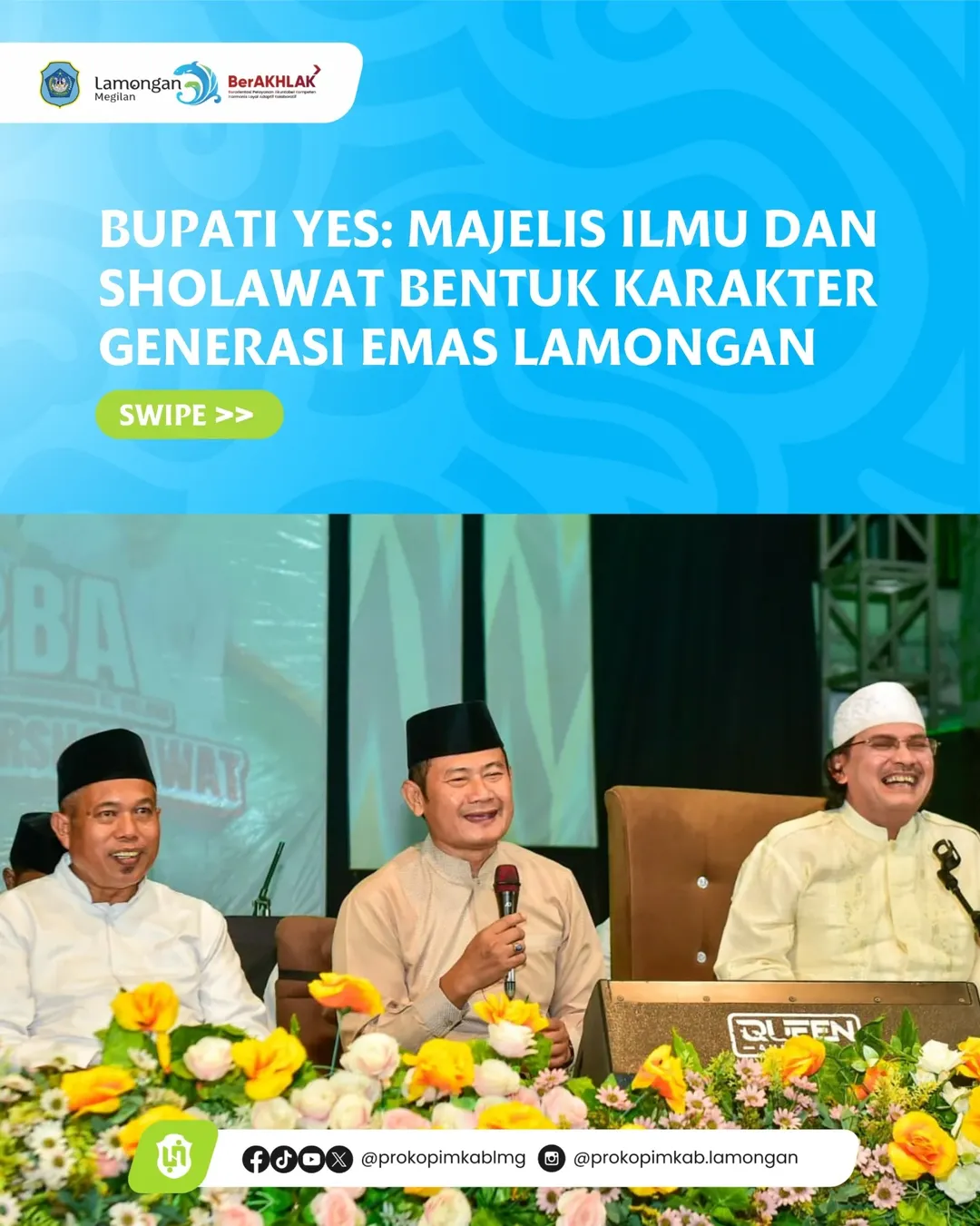 Foto: Bupati YES: Majelis Ilmu dan Sholawat Bentuk Karakter Generasi Emas Lamongan