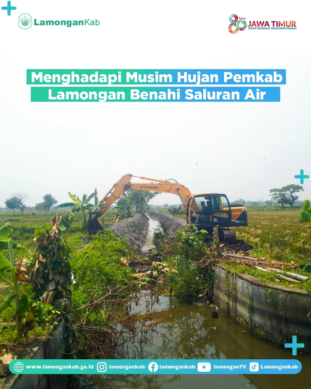 Foto: Menghadapi Musim Hujan Pemkab Lamongan Benahi Saluran Air