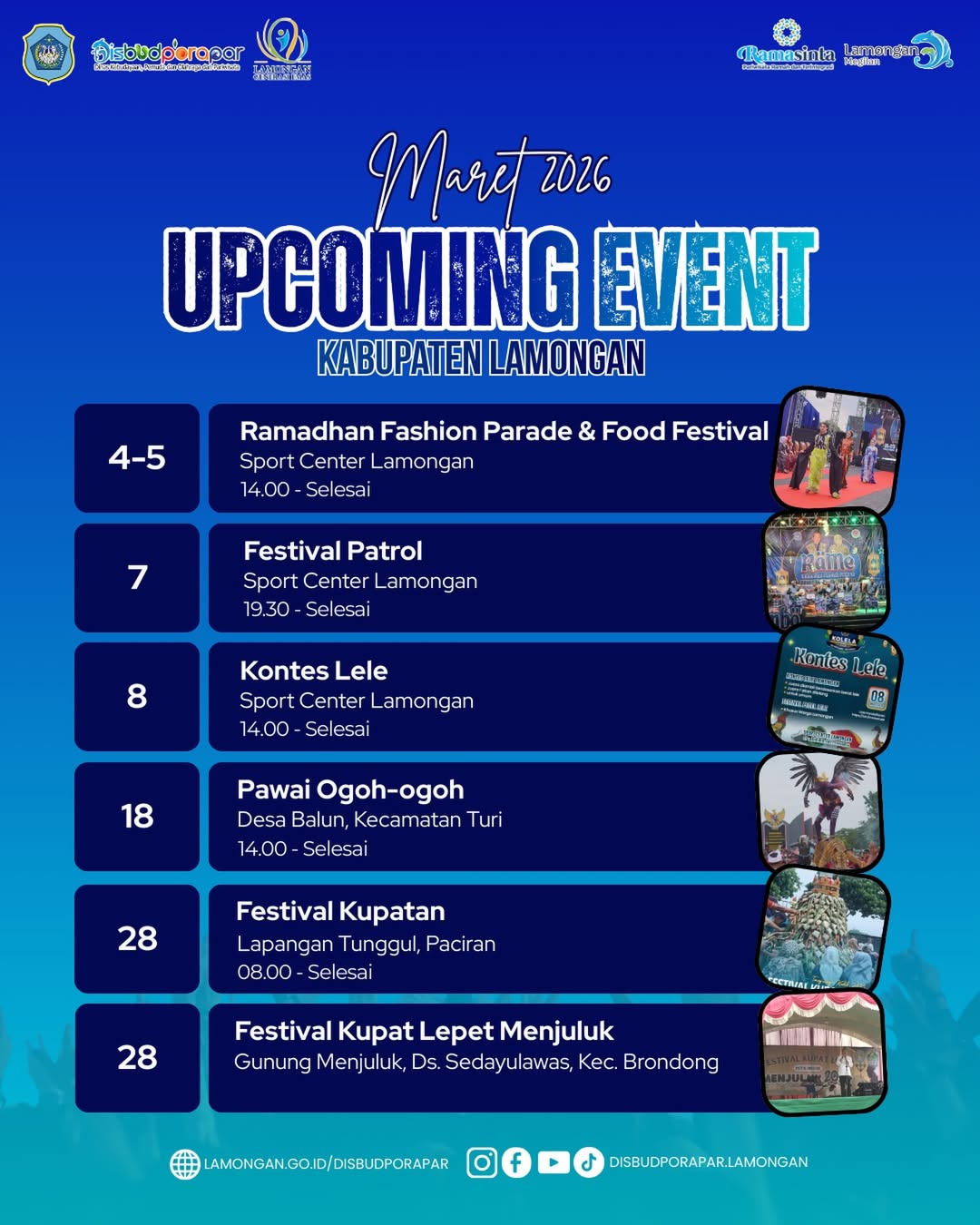 Foto: Upcoming Event Kabupaten Lamongan Maret 2026