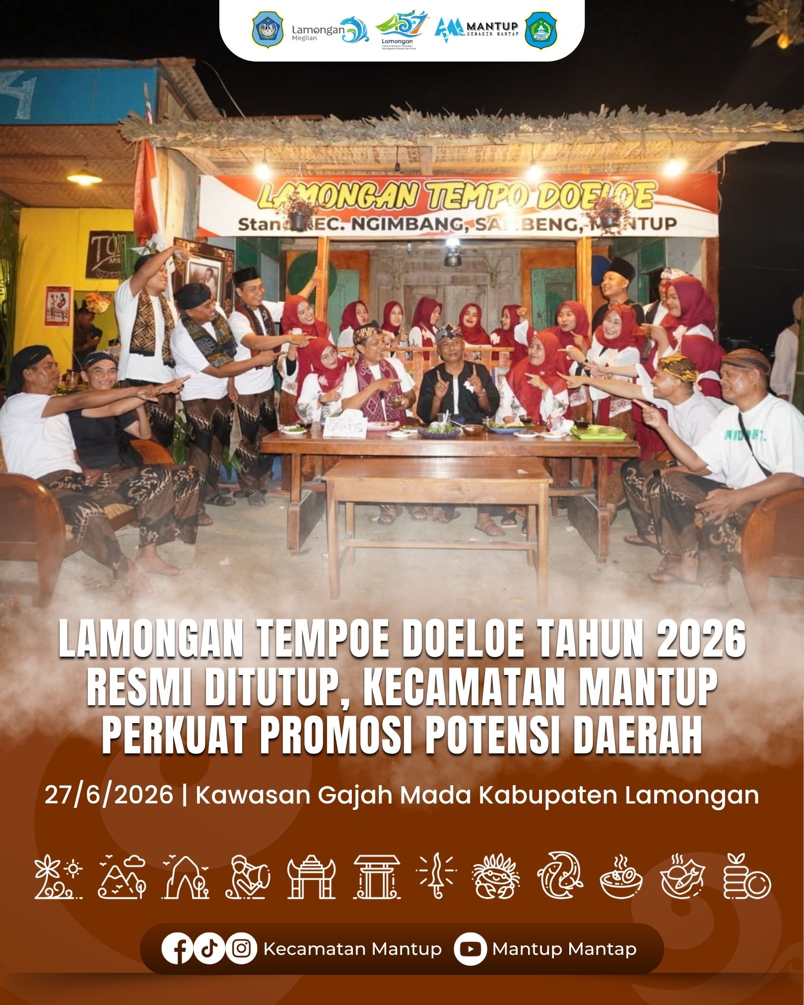 Lamongan Tempoe Doeloe Tahun 2026 Resmi Ditutup, Kecamatan Mantup Perkuat Promosi Potensi Daerah